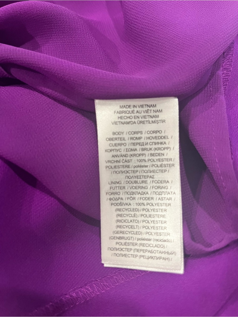 Lauren Ralph Lauren Purple Long-Sleeve Shift Dress. Size 12. - Picture 7 of 8